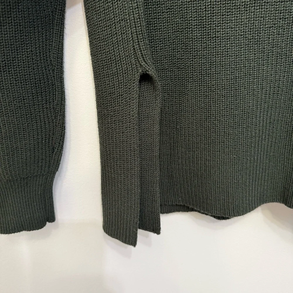 Athleta Forest Green Switchback Pullover Sweater Women’s XS Oversized Wool Blend